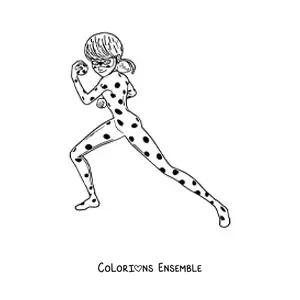 Image à colorier de Ladybug avec son yo-yo