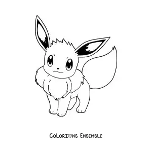Image à colorier du Pokémon Évoli