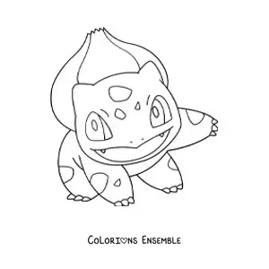 Image à colorier du Pokémon Bulbizarre