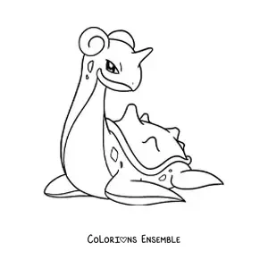 Image à colorier du Pokémon Lokhlass