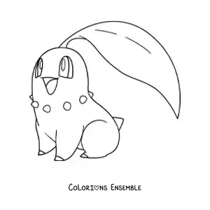 Image à colorier du Pokémon Germignon