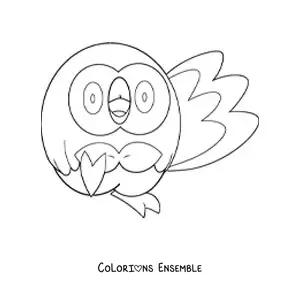 Image à colorier du Pokémon Brindibou