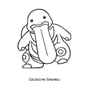 Image à colorier du Pokémon Coudlangue