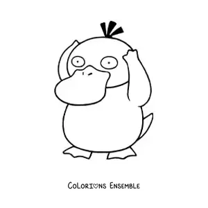 Image à colorier du Pokémon Psykokwak