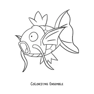 Image à colorier du Pokémon Magicarpe