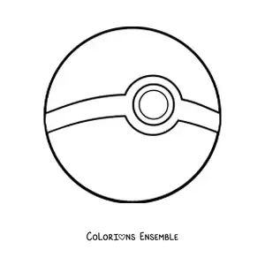 Image à colorier d’une Poké Ball