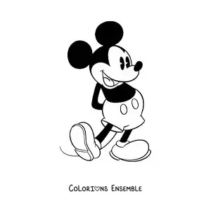 Image à colorier de Mickey Mouse classique
