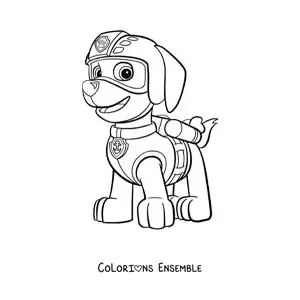 Image à colorier de Zuma de la Pat’Patrouille