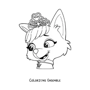 Image à colorier du visage de Sweetie de la Pat’Patrouille