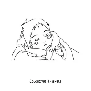 Image à colorier de Sasuke bébé
