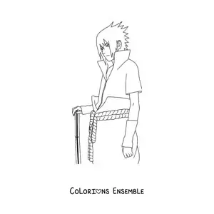 Image à colorier de Sasuke Uchiha