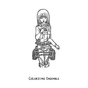 Image à colorier d’Historia Reiss de L’Attaque des Titans