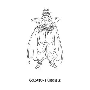 Image à colorier de Piccolo de Dragon Ball