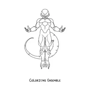 Image à colorier de Freezer de Dragon Ball