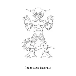 Image à colorier de Freezer de Dragon Ball