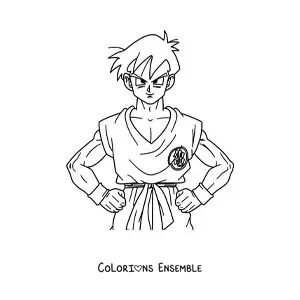 Image à colorier de Yamcha de Dragon Ball