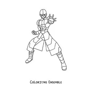 Image à colorier de Hit de Dragon Ball
