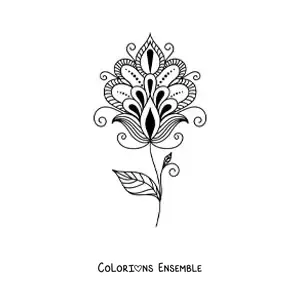 Image à colorier d’un mandala d’œillet
