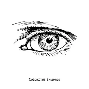 Image à colorier d'un œil réaliste