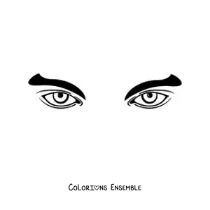 Image à colorier d'une paire d'yeux masculins