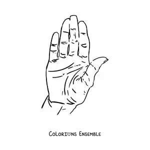 Image à colorier de la paume de la main