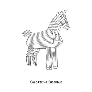 Coloriage du cheval de Troie