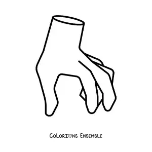 Coloriage d'une main