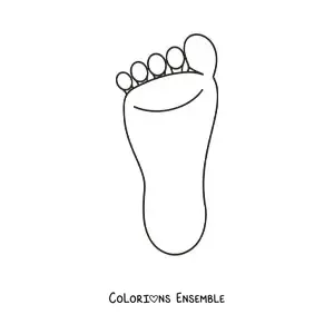 Coloriage de la plante du pied