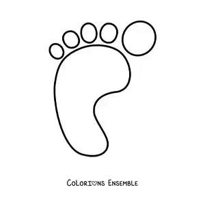 Coloriage d'une empreinte de pied