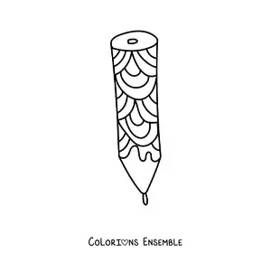 Coloriage d'un joli crayon