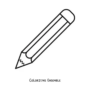 Coloriage d'un crayon tout simple