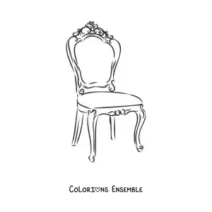 Image à colorier d’une chaise ancienne