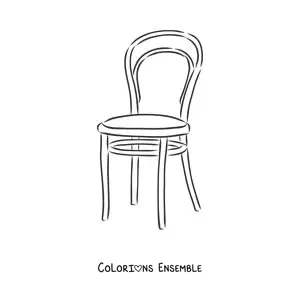 Image à colorier d’une chaise en métal