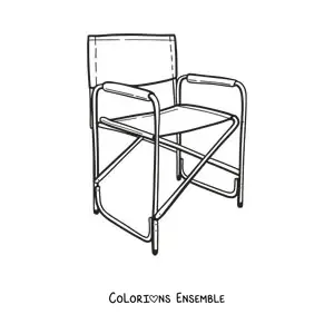 Image à colorier d’une chaise pliante