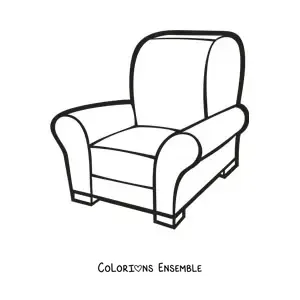 Image à colorier d’un fauteuil