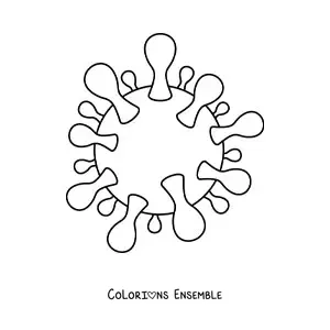 Image à colorier d'un virus