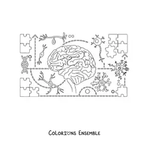 Image à colorier du système nerveux central humain