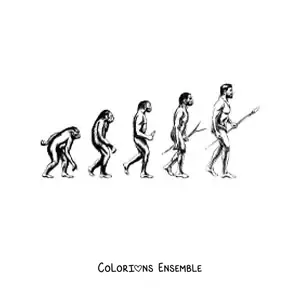 Image à colorier de l'évolution humaine