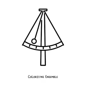 Image à colorier d'un pendule