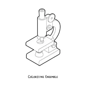 Image à colorier d'un microscope