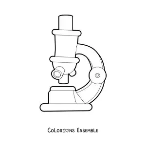Image à colorier d'un microscope optique