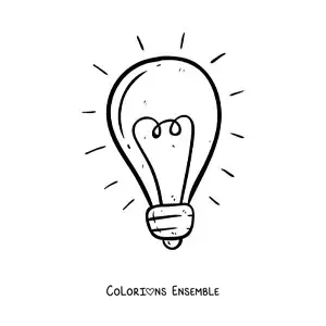 Image à colorier d'une ampoule