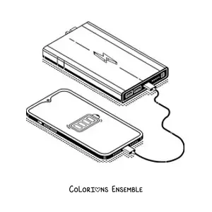 Image à colorier d'un chargeur portable