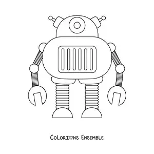 Image à colorier d'un robot géant