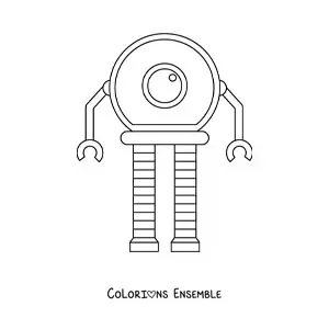 Image à colorier d'un robot