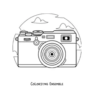 Image à colorier d'un appareil photo