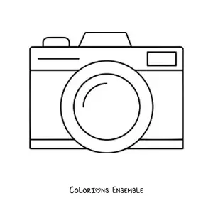Image à colorier d'un appareil photo