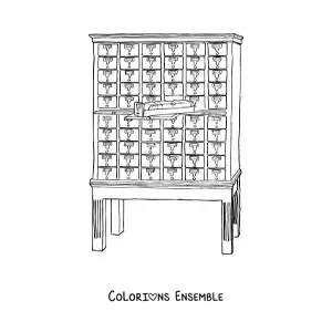 Image à colorier d'un fichier de bibliothèque