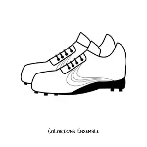 Image à colorier d’une paire de crampons de football