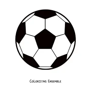 Image à colorier d’un ballon de football